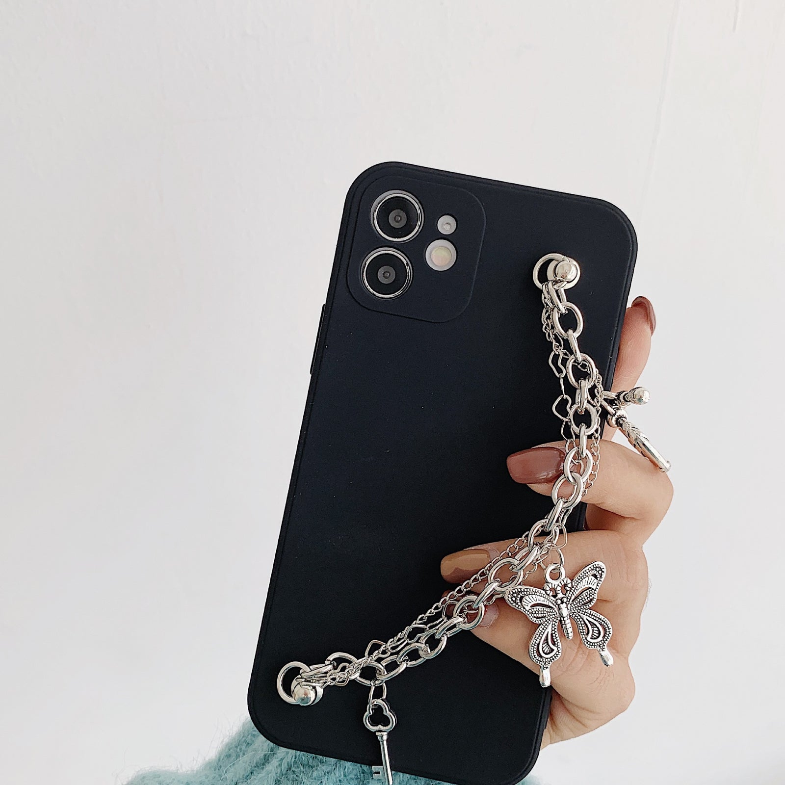 Black Butterfly Chain iPhone Case