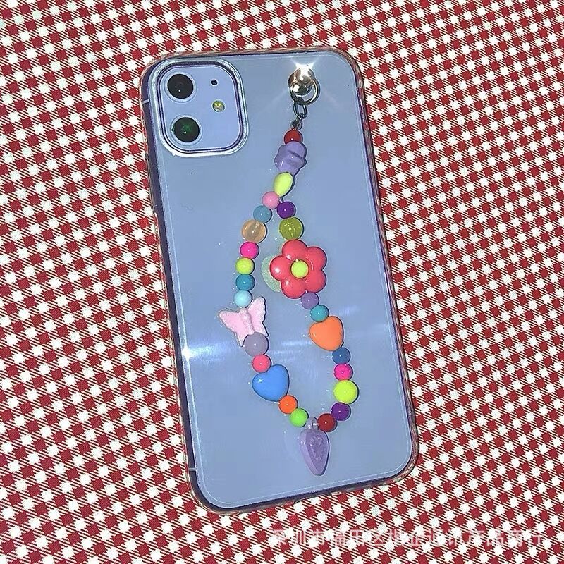 Cake Print Daisy Beaded Chain iPhone Case