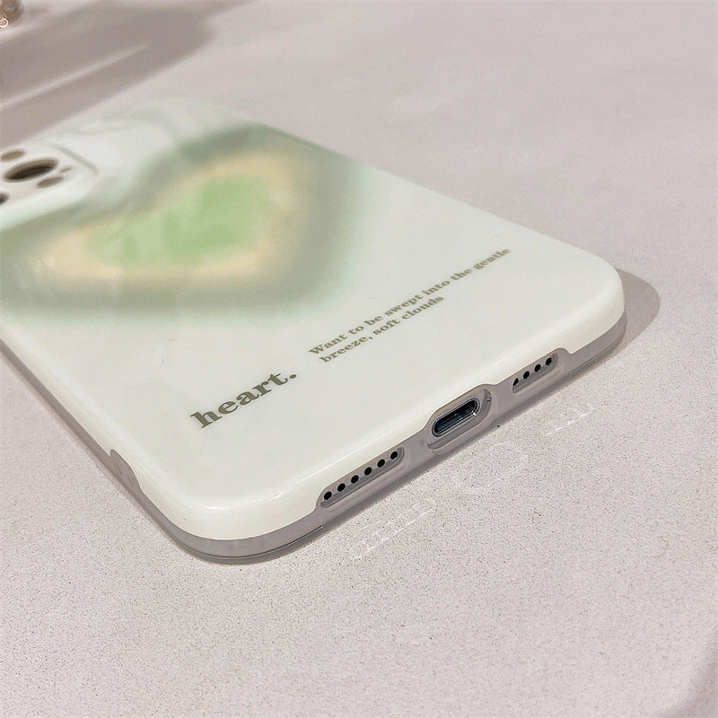 Green Gradient Heart Case