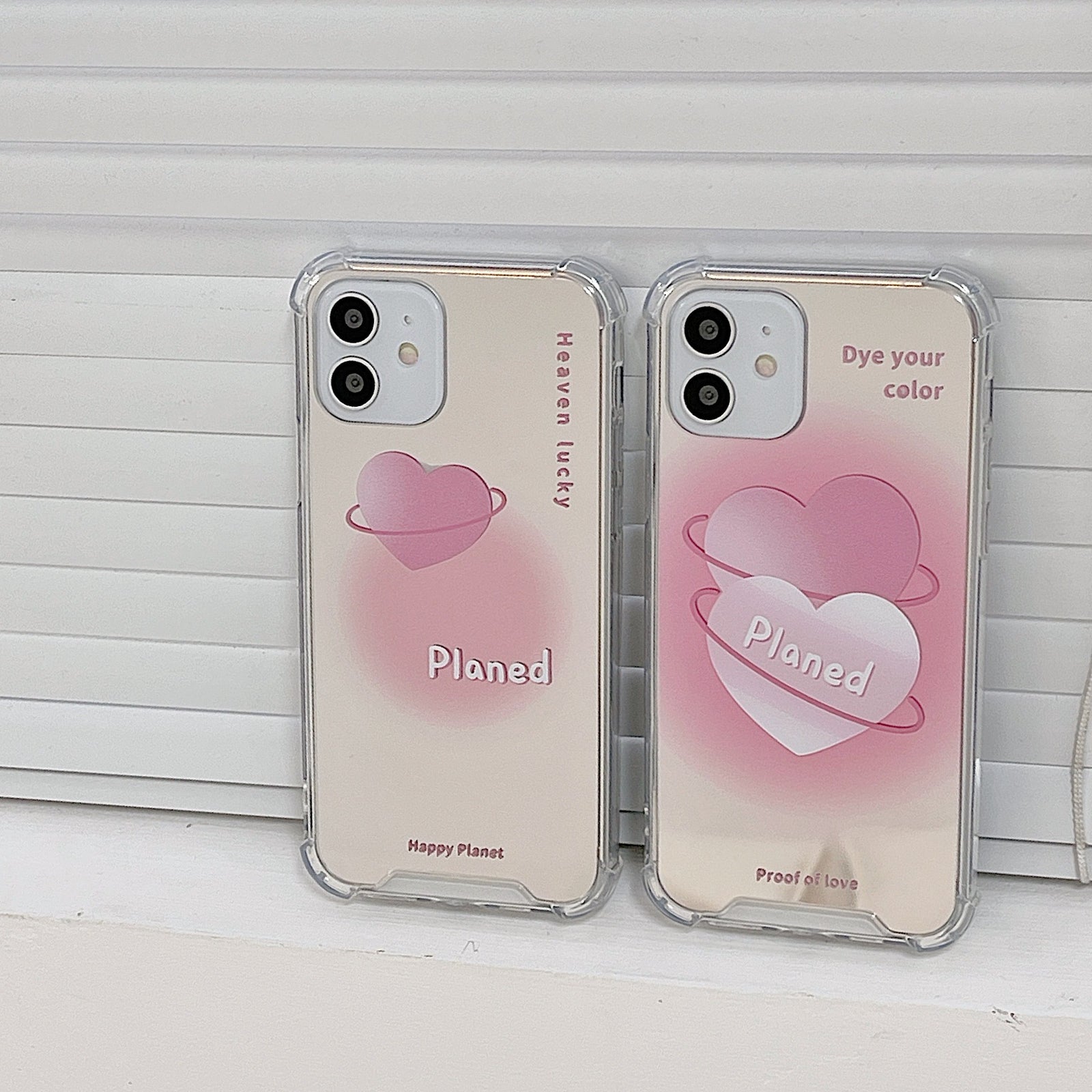 Heart Planet Mirror Case