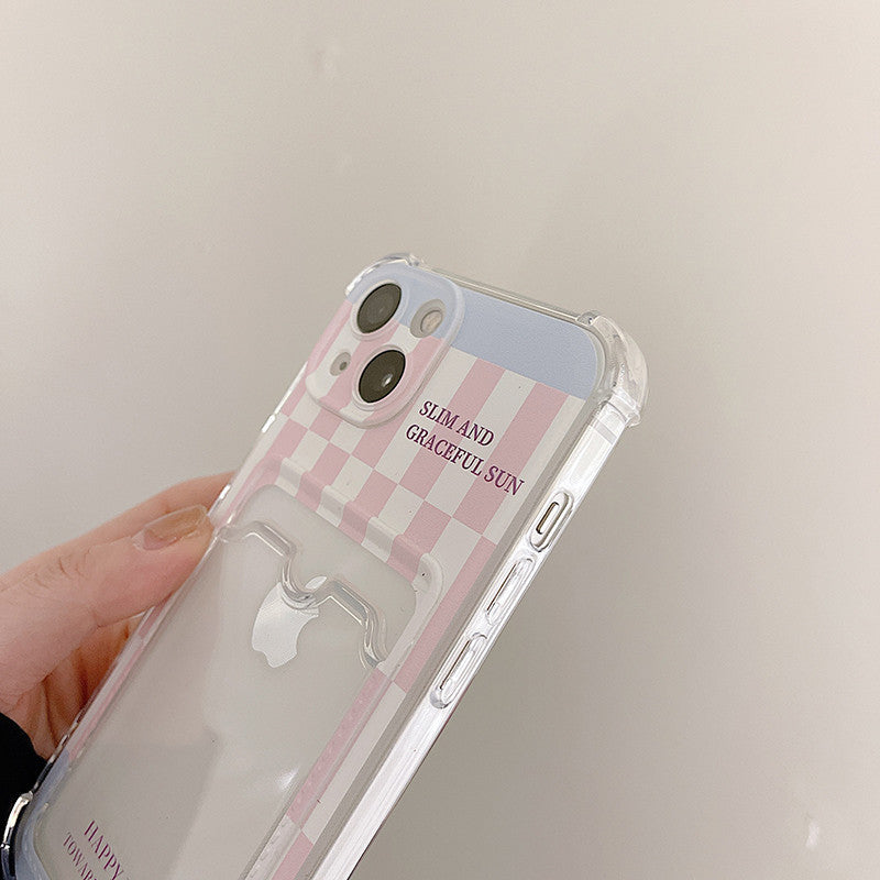 Pink  Checkerboard Case