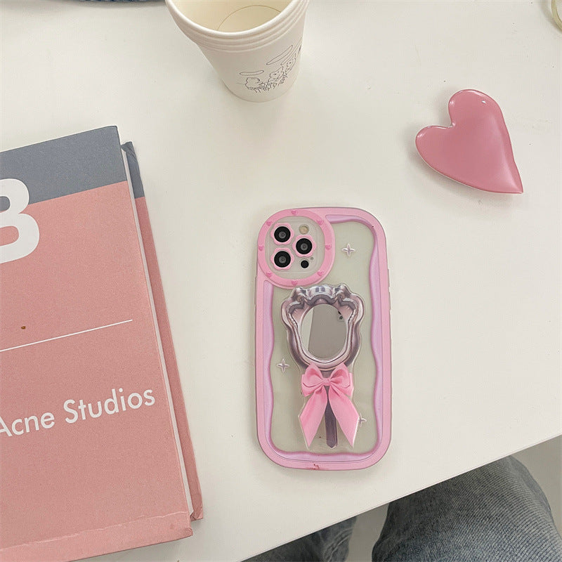 Pink Bow Mirror Case