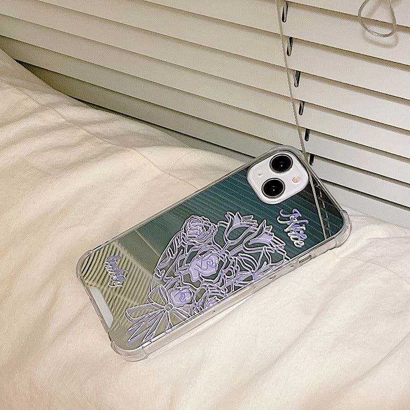 Purple Mirror Floral Case