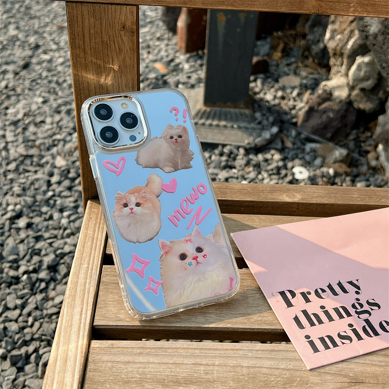 Doodle Kitten Mirror Case