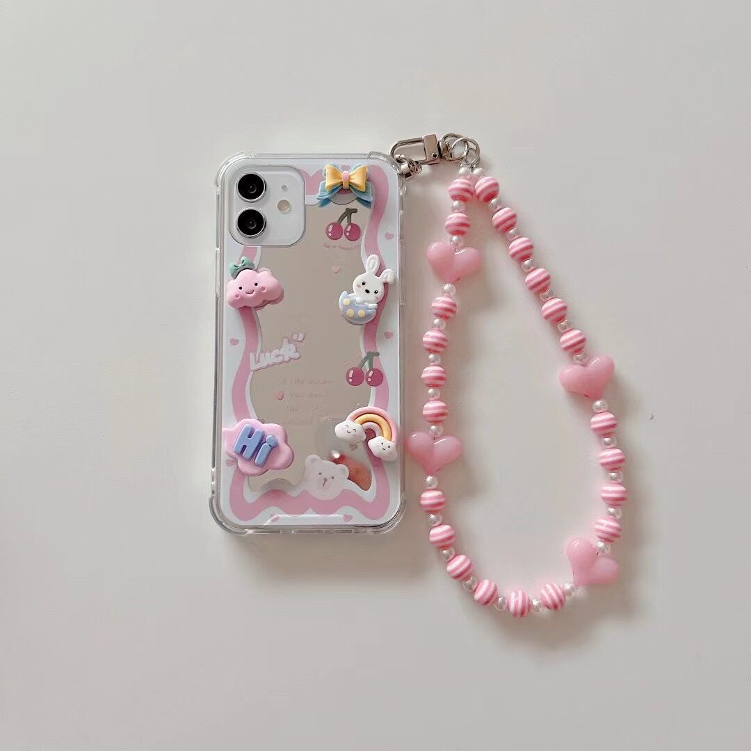 Bunny Cloud Marble Chain Case