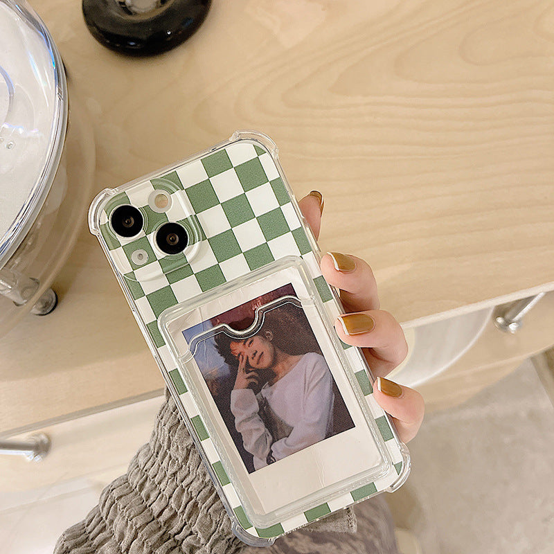 Green Plaid  Photo frame Case