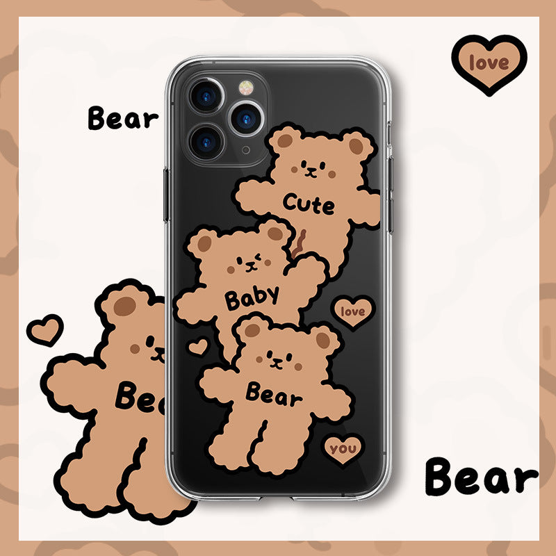 Triple Bear Transparent iPhone Case