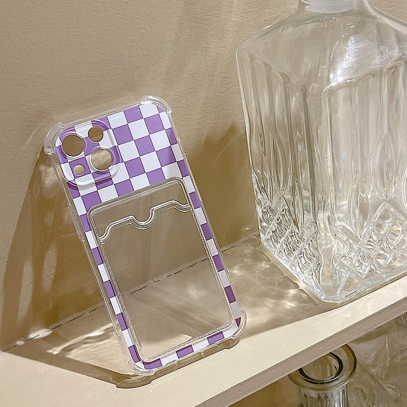 Purple Plaid Photo frame Case