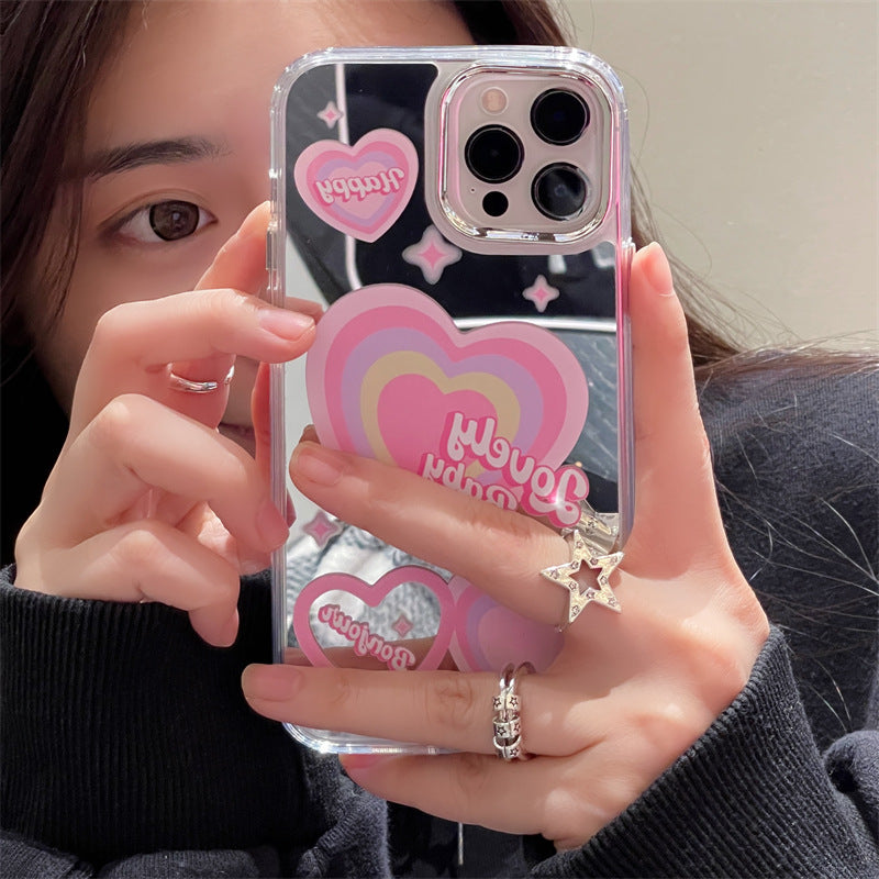 Gradient Heart Mirror Case