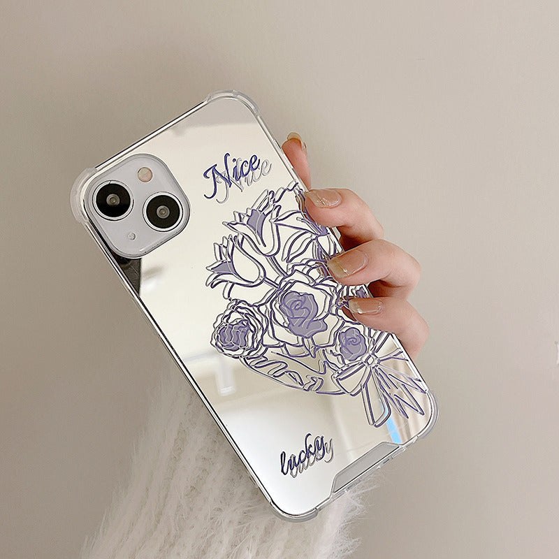 Purple Mirror Floral Case