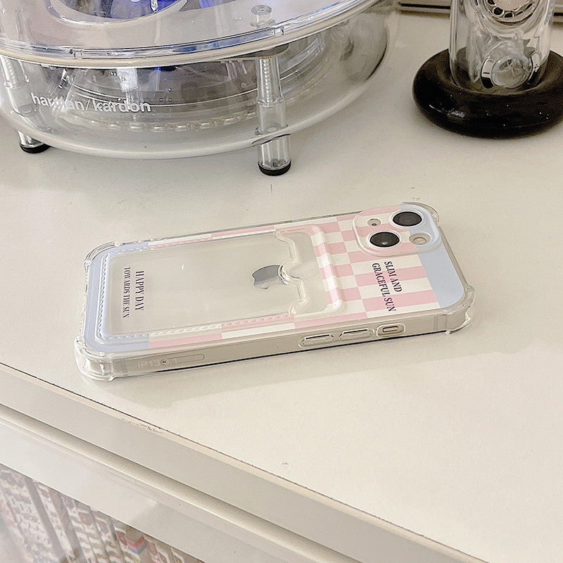 Pink  Checkerboard Case