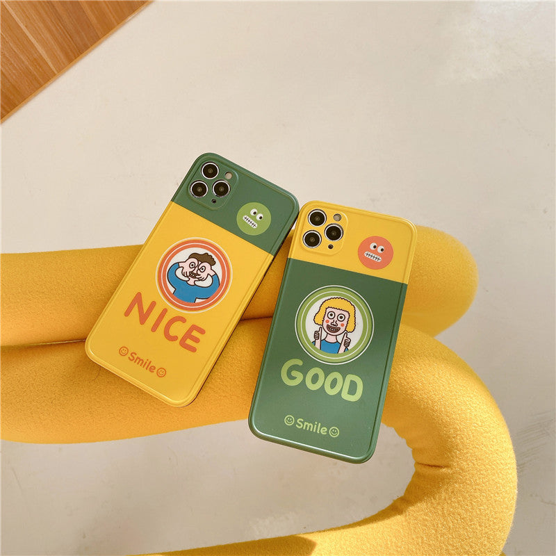 GOOD NICE Couple Graphic iPhone Case