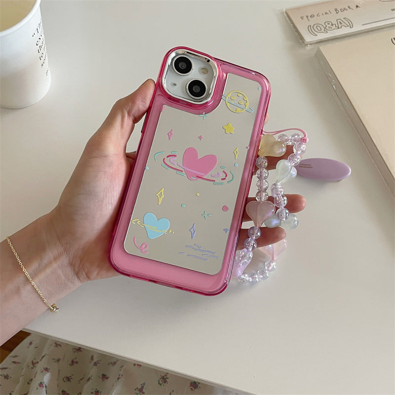 Heart Planet Mirror Case