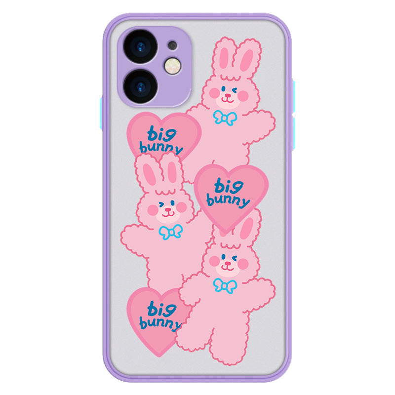 Lilac Big Bunny Transparent iPhone Case