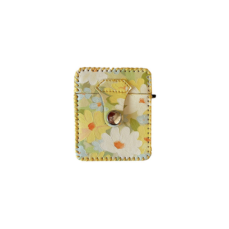 Yellow Floral Bush Button Bag