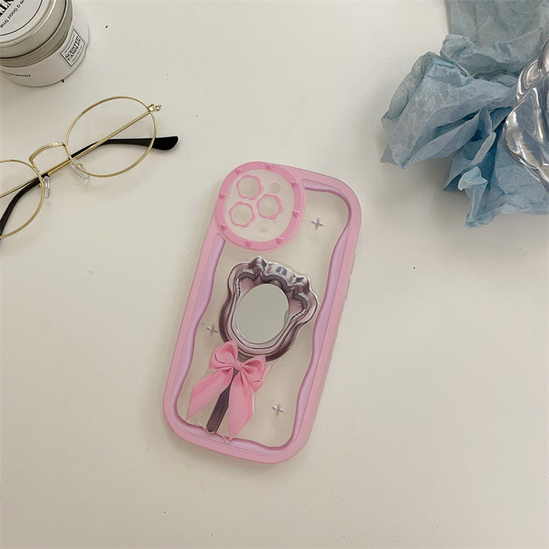 Pink Bow Mirror Case