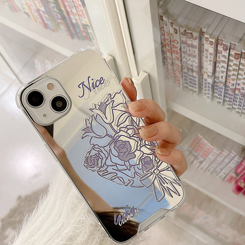 Purple Mirror Floral Case