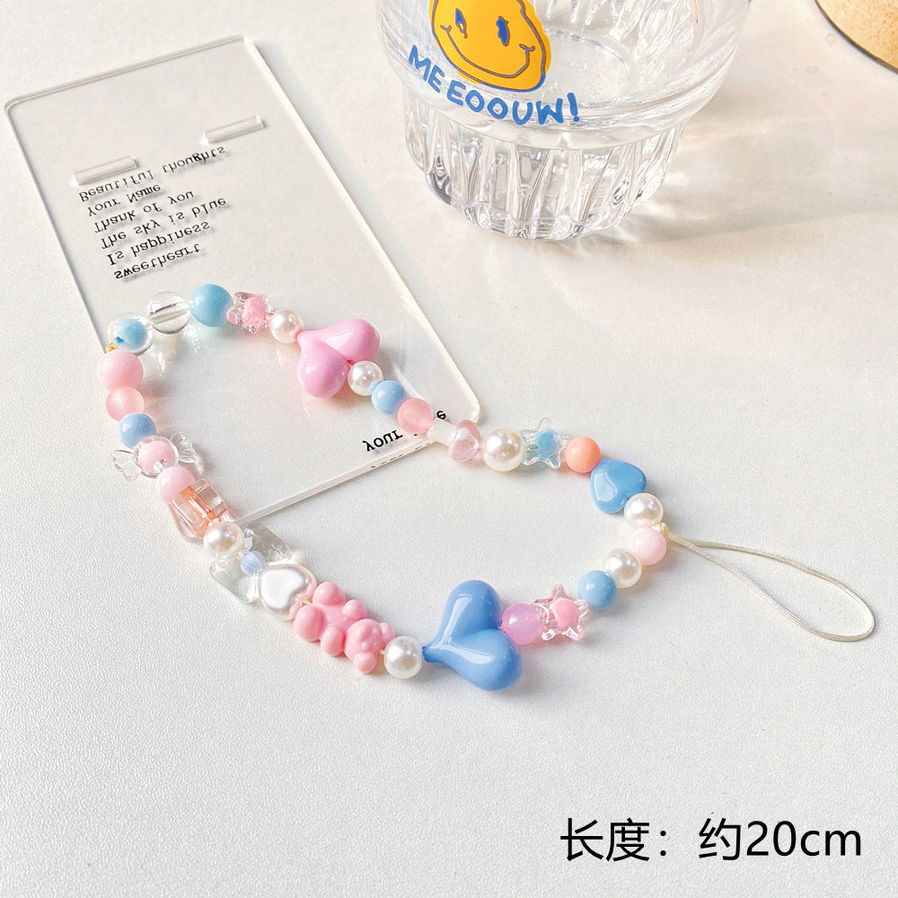 Pastel Heart Phone Charm