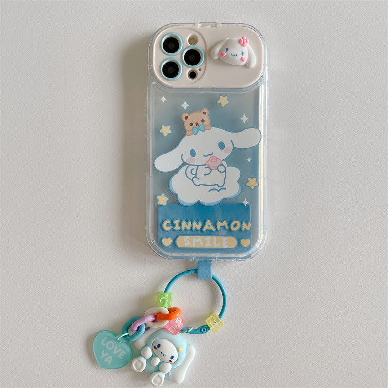 Sanrio Squad Sliding Case for Apple 13promax ornaments iphone12 phone case  pendant xsmax protective case xr – Too Bored Store