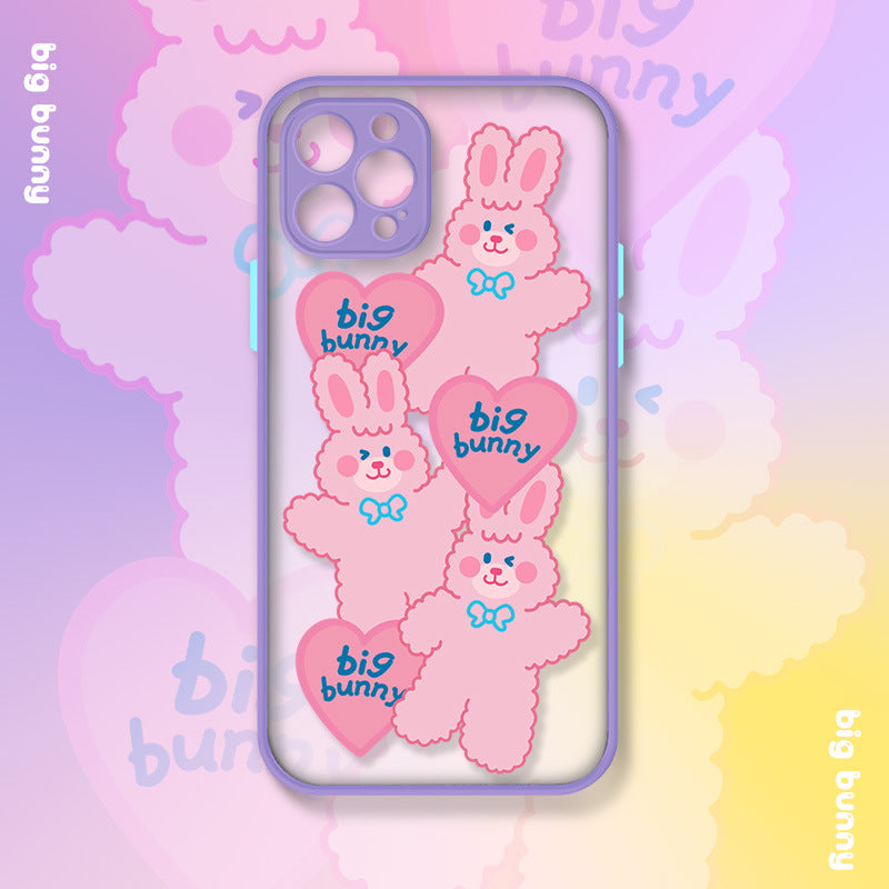 Lilac Big Bunny Transparent iPhone Case