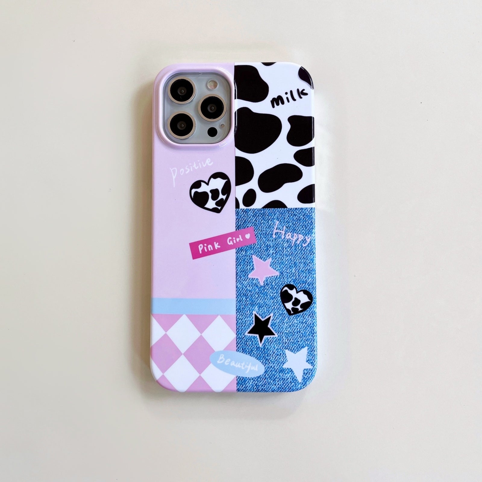 Cow Print Heart Case