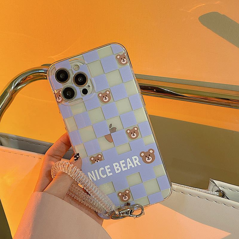 Purple Plaid Bear Case