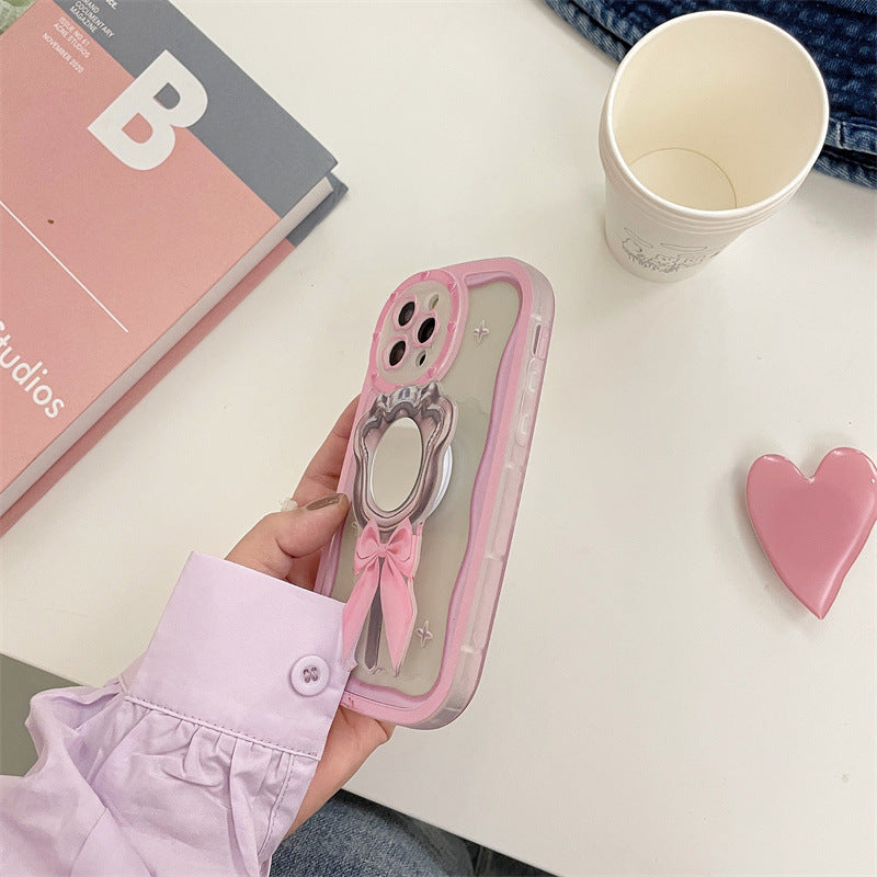 Pink Bow Mirror Case