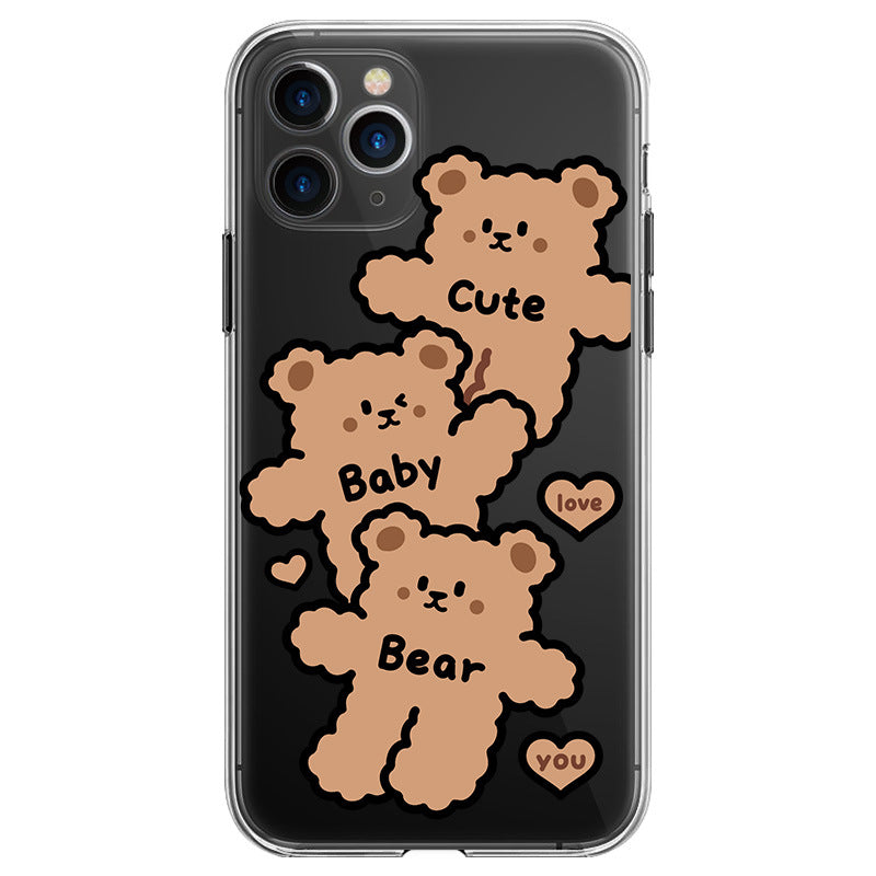 Triple Bear Transparent iPhone Case