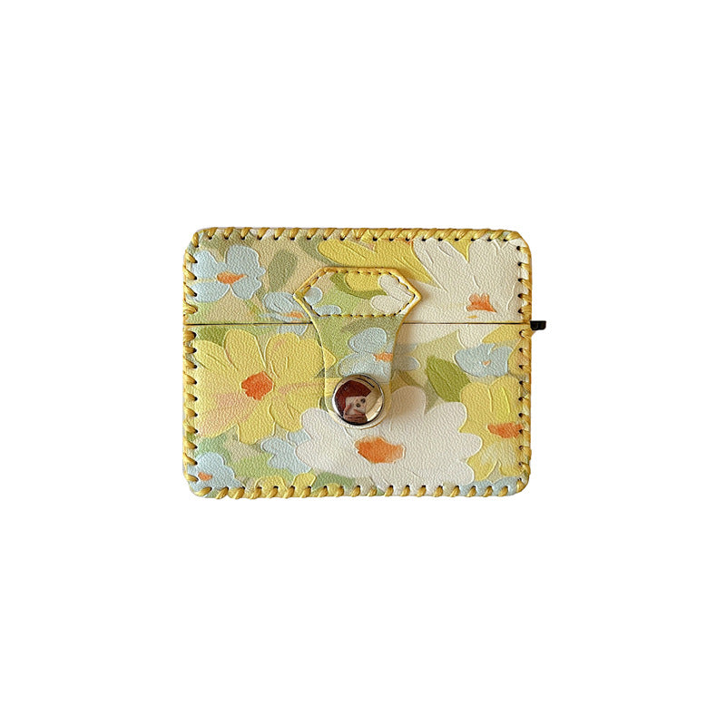 Yellow Floral Bush Button Bag