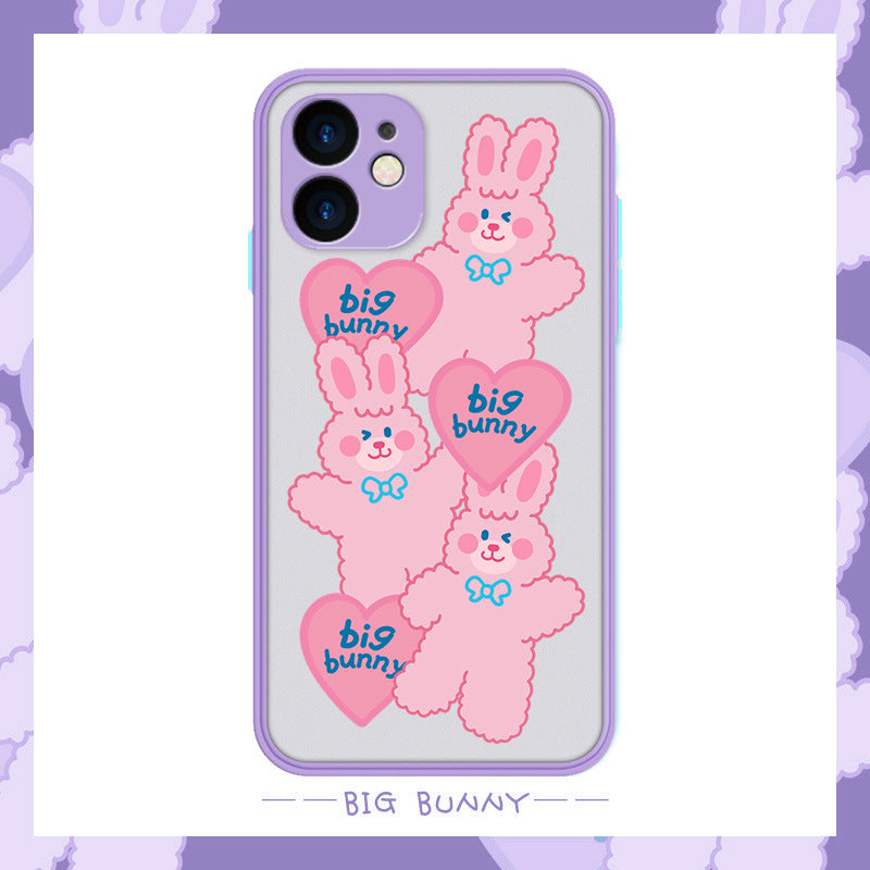 Lilac Big Bunny Transparent iPhone Case