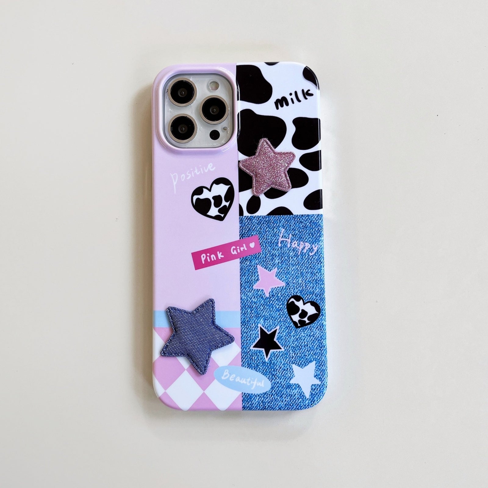 Cow Print Heart Case