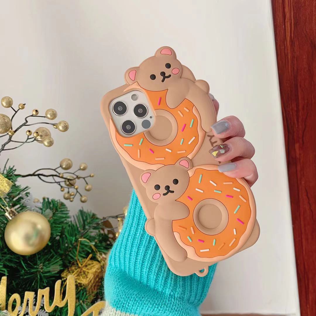 Donut Bear Silicone iPhone Case