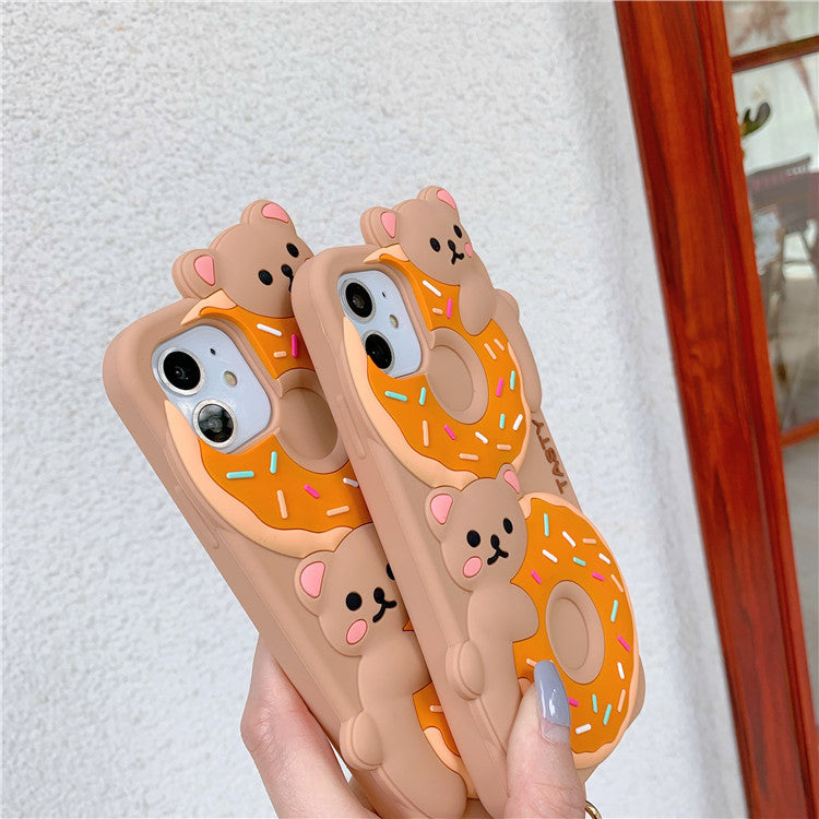 Donut Bear Silicone iPhone Case