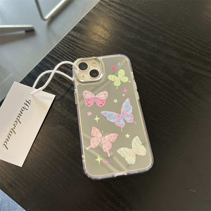 Pastels Butterflies Mirror Case