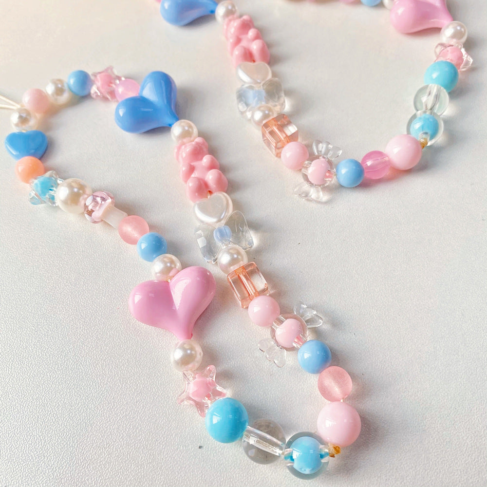 Pastel Heart Phone Charm