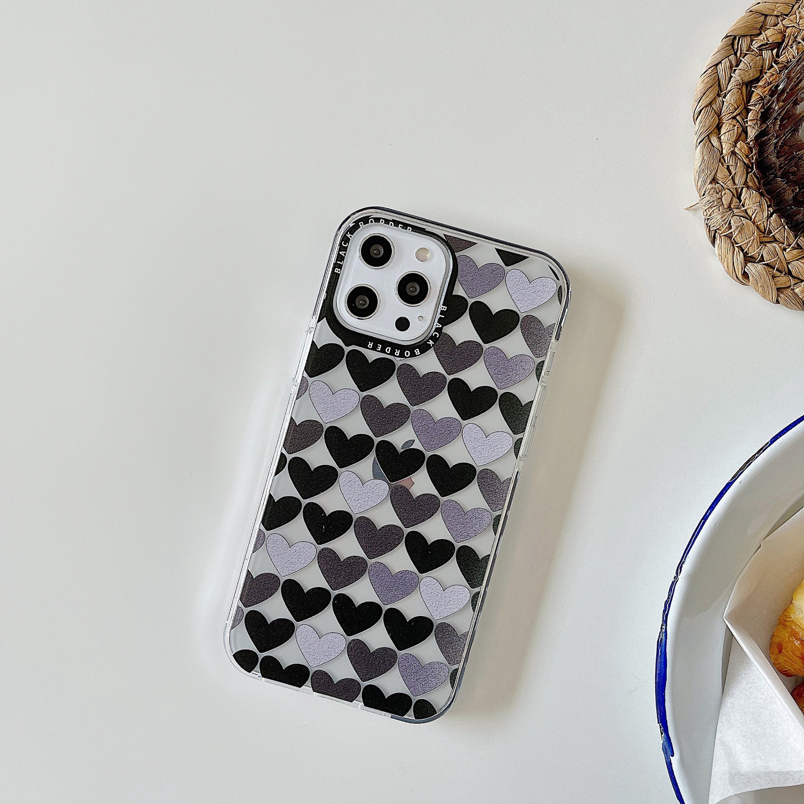 Heart Print Graphic iPhone Case