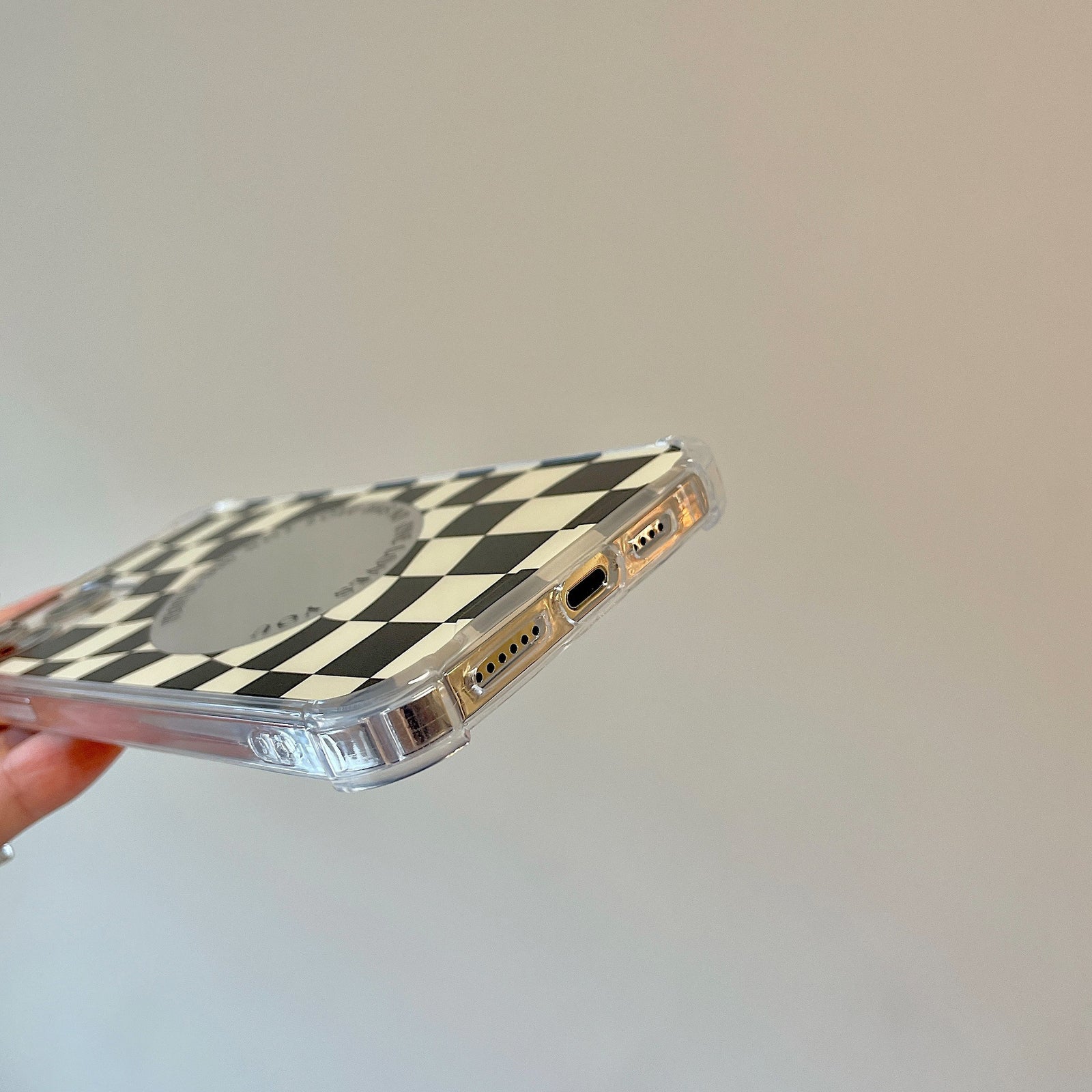 Black and white checkerboard for iPhone12 Apple 11 makeup mirror