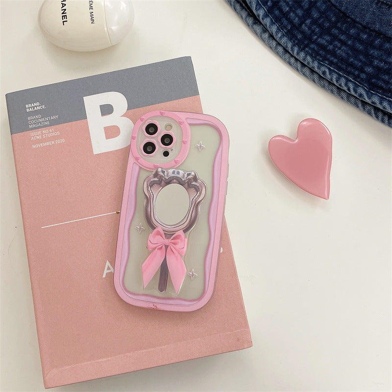 Pink Bow Mirror Case