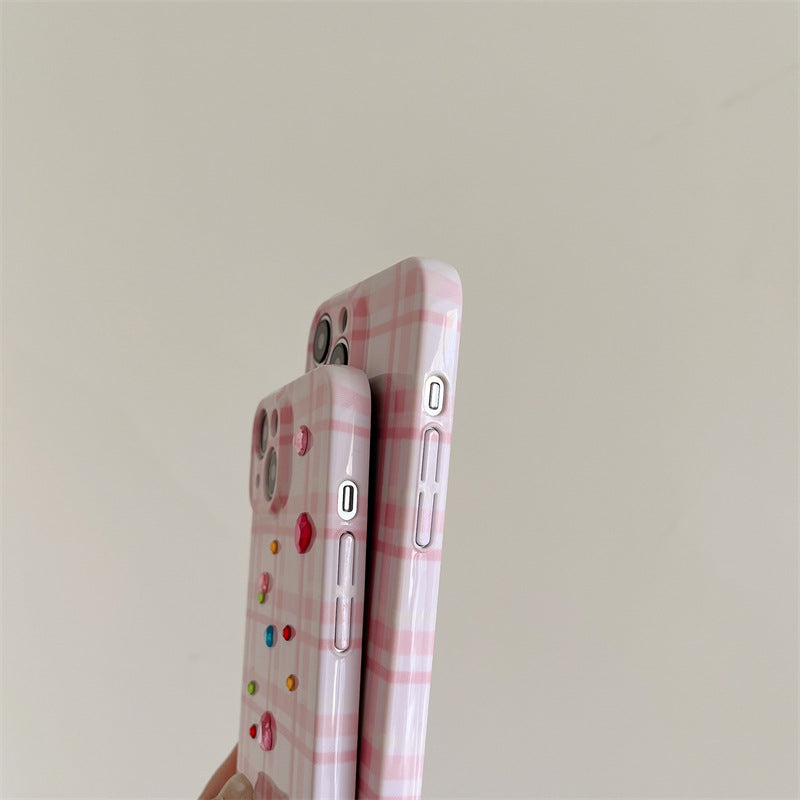 Diamond Heart Plaid Case