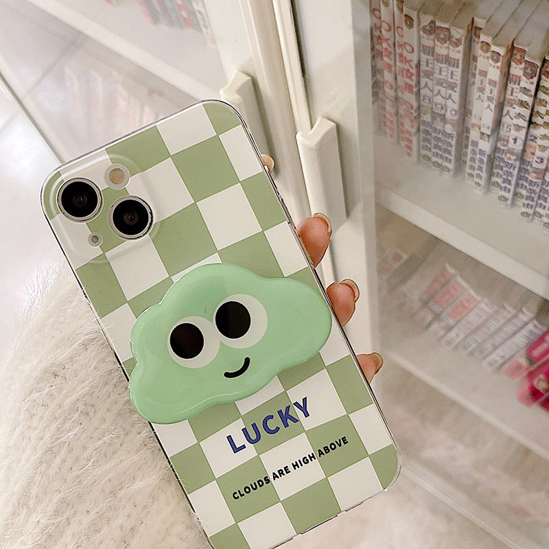 Green Clouds Plaid Case