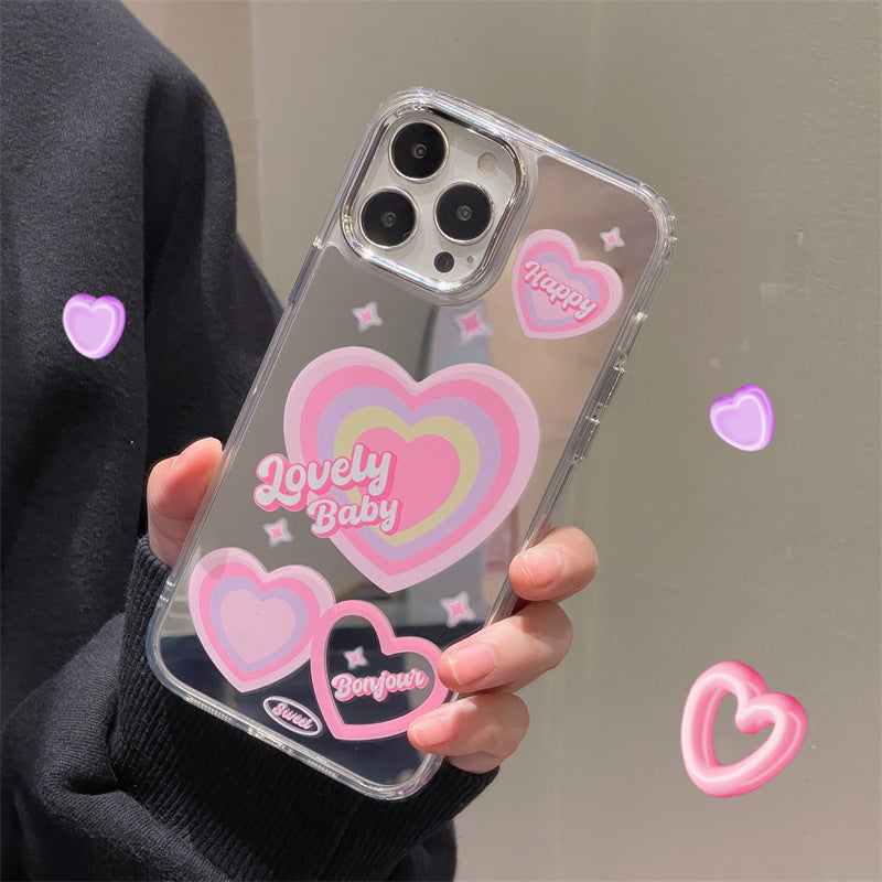 Gradient Heart Mirror Case