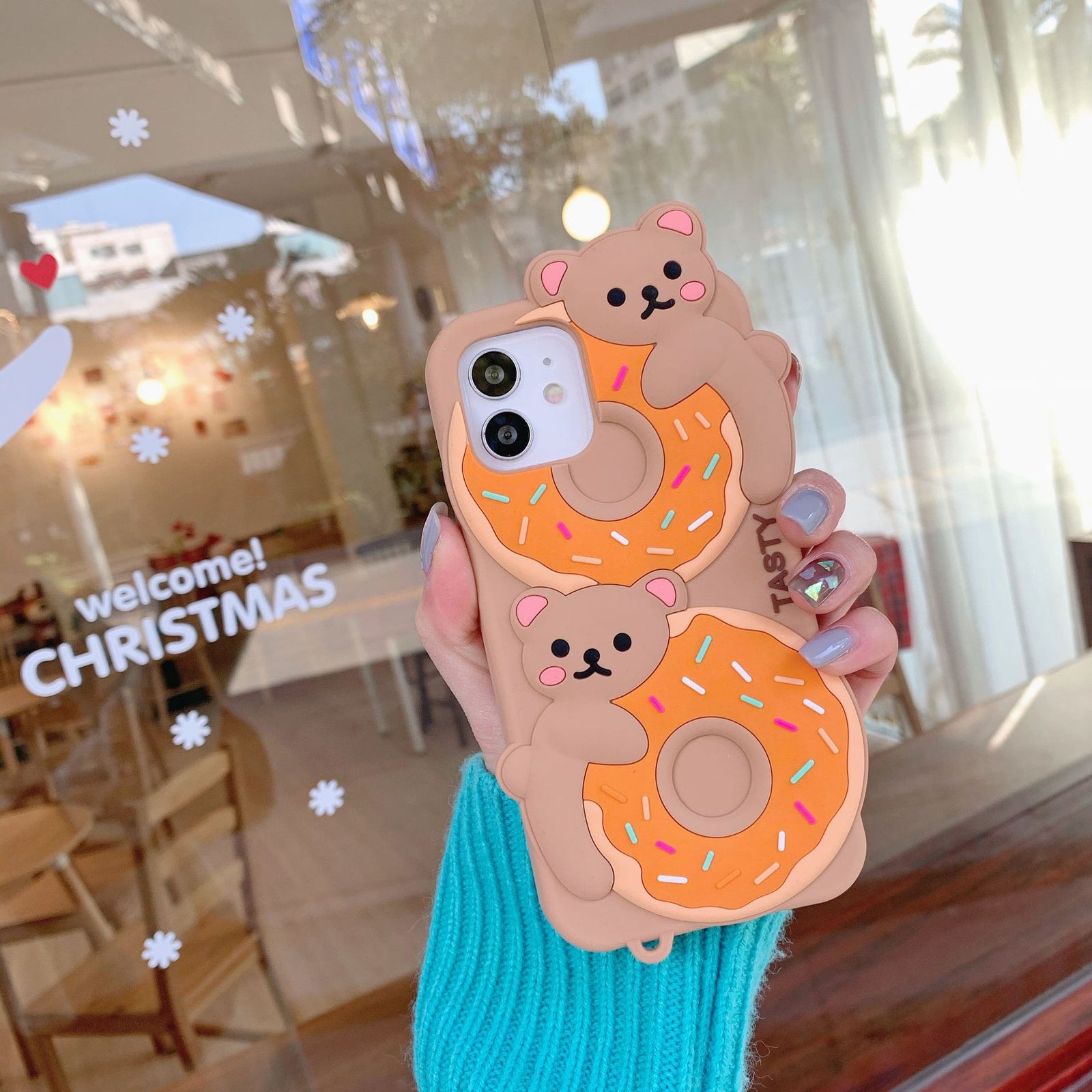 Donut Bear Silicone iPhone Case