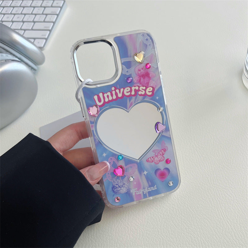 Universe Heart Mirror Case