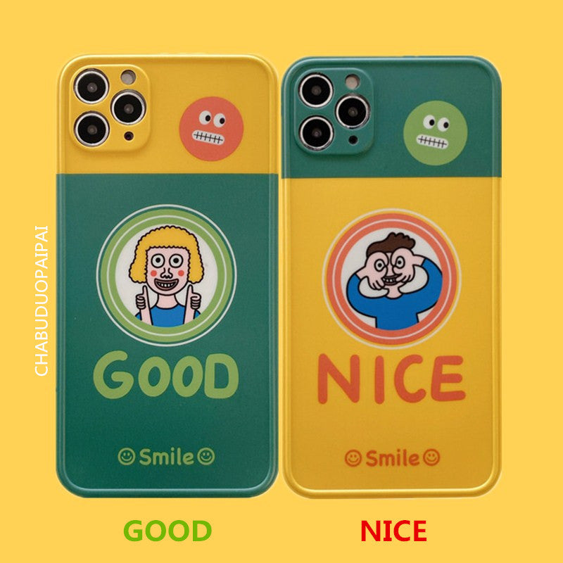 GOOD NICE Couple Graphic iPhone Case