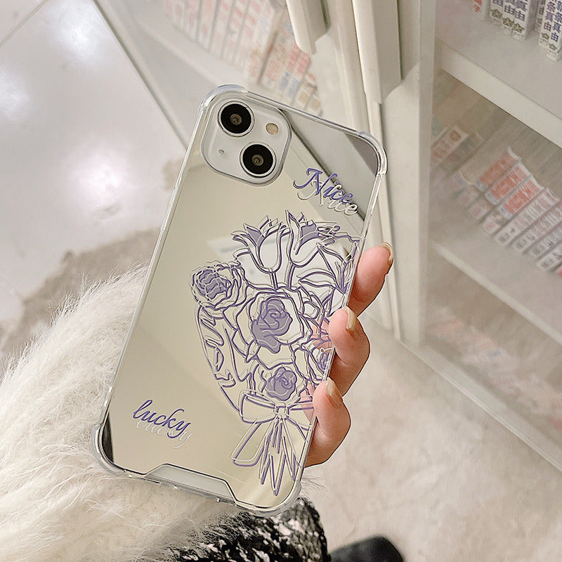 Purple Mirror Floral Case