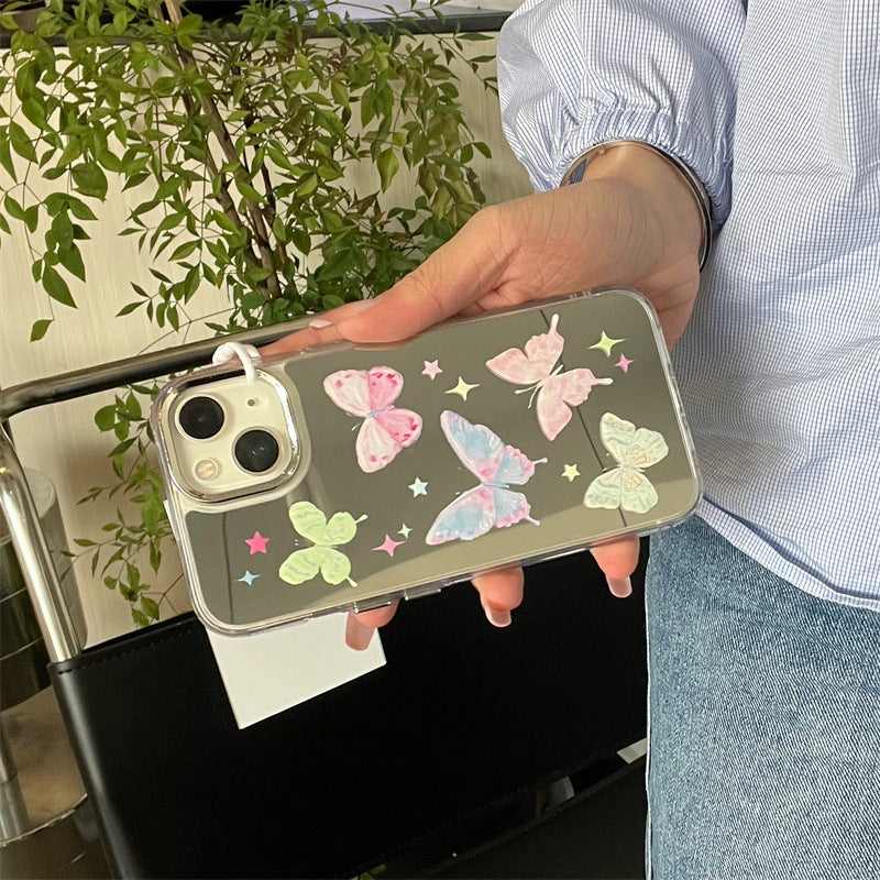 Pastels Butterflies Mirror Case