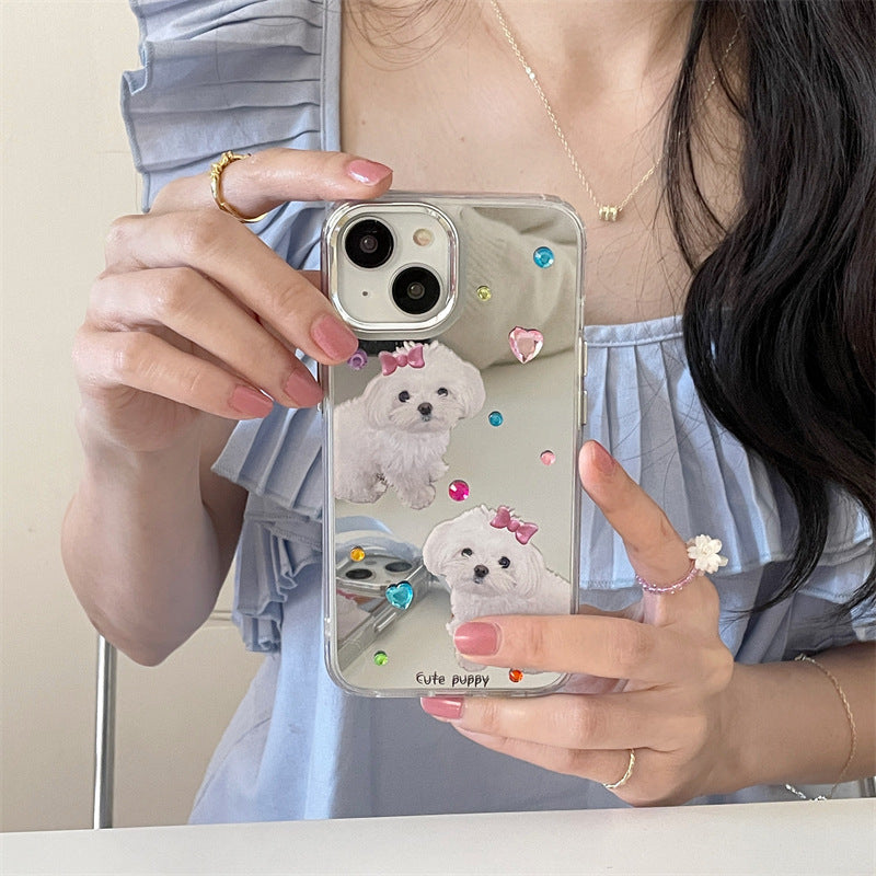 Cute Puppy Mirror Case