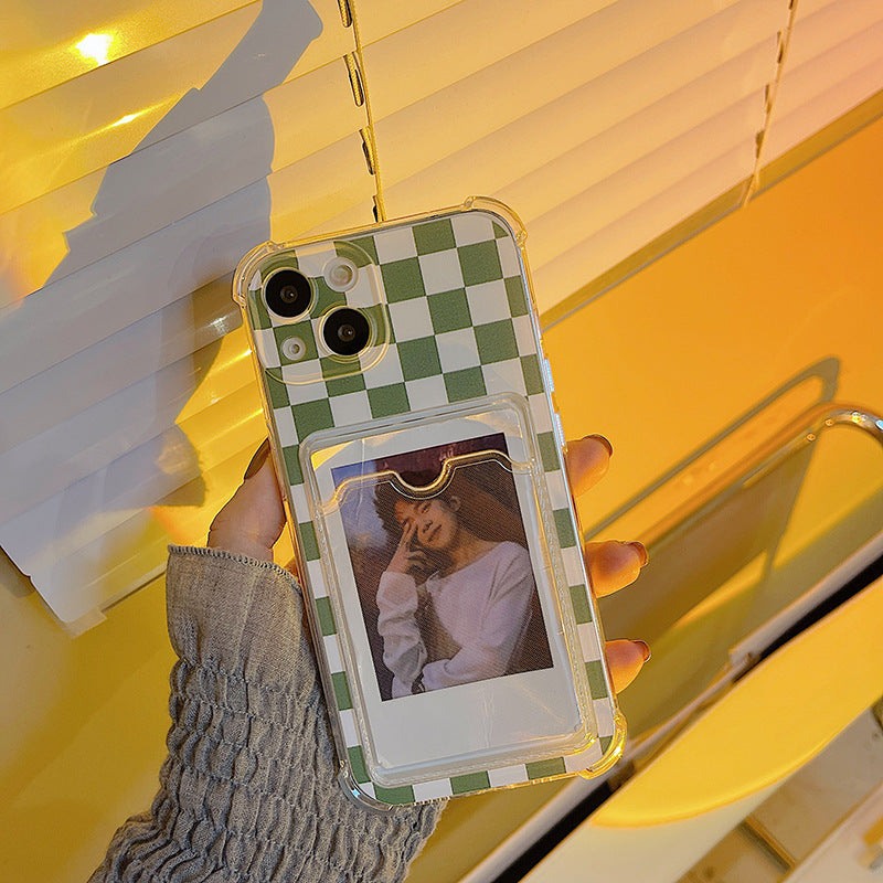 Green Plaid  Photo frame Case