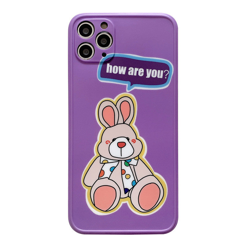 Are you kidding Purple Teddy iPhone Case