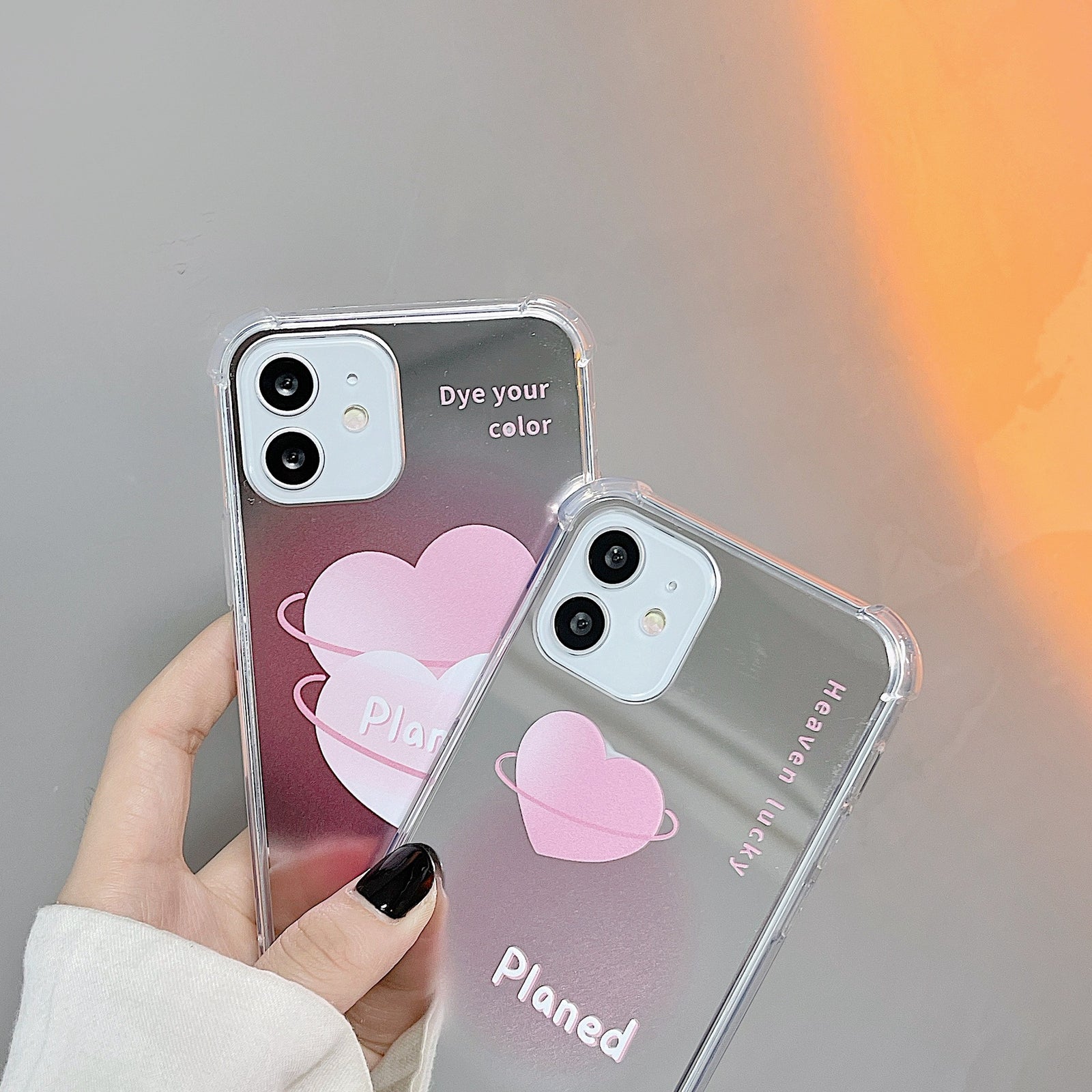 Heart Planet Mirror Case